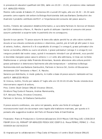 City Rumors Pescara 2019